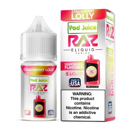 Strawberry Lolly By RAZ x Pod Juice 55